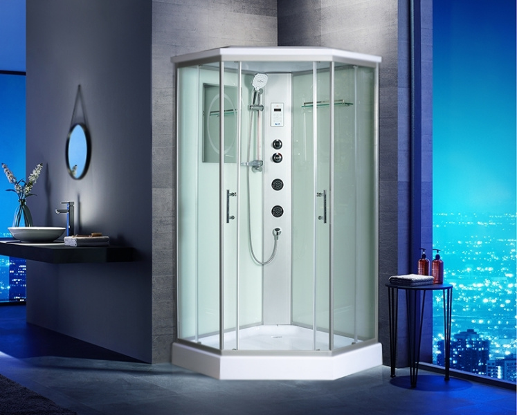 Душевая кабина WeltWasser WW500 90x90 см с гидромассажем WW500 NESSE 904 (детальная фотография), со средним поддоном