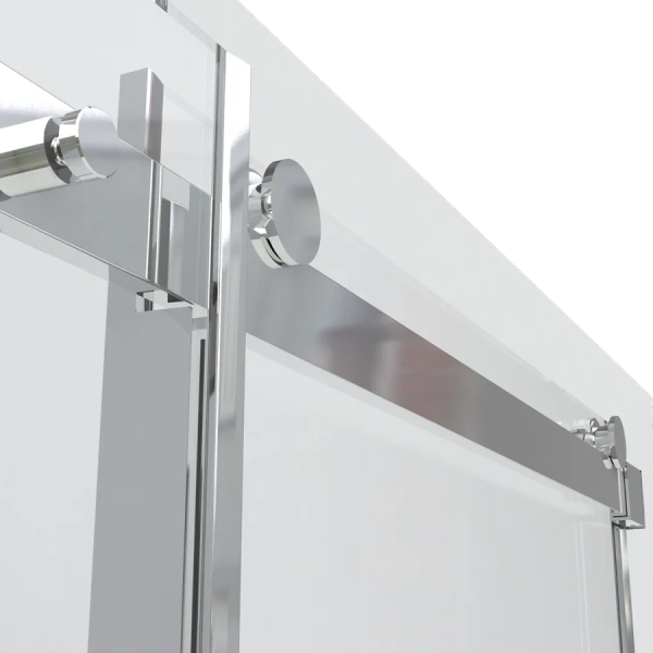 Душевая дверь в нишу Vincea Como 130 см профиль черный матовый VPS-1C130CLB (детальная фотография), недорогие, в нишу, стеклянные