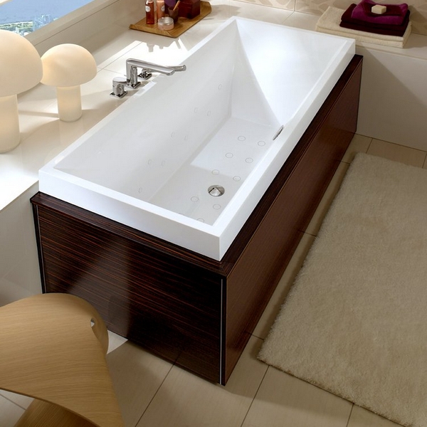 Ванна квариловая Villeroy & Boch Squaro 180х80 см белый alpin UBQ180SQR2V-01 (детальная фотография), прямоугольные
