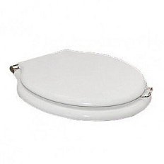 Сиденье для унитаза softclose, МДФ, цвет белый лак, фурнитура хром, Devon&Devon