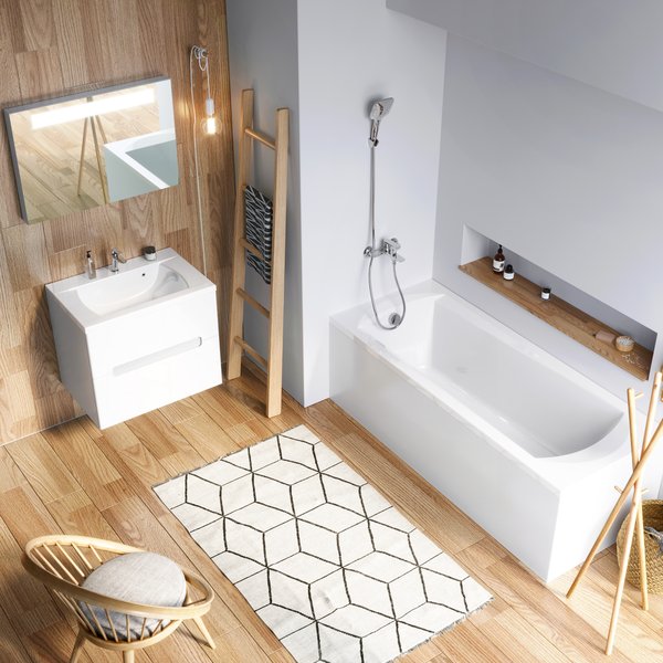 Ванна акриловая Ravak Domino Plus 180х80 см белая C651R00000 (детальная фотография), прямоугольные