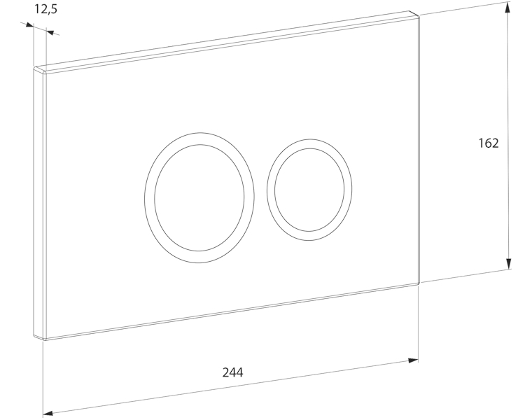 Схема (детальная фотография), слив эконом-стандарт с двумя клавишами
