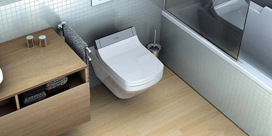 Унитаз подвесной компакт Duravit Durastyle 253909, 254109 (детальная фотография), без бачка, со скрытым бачком