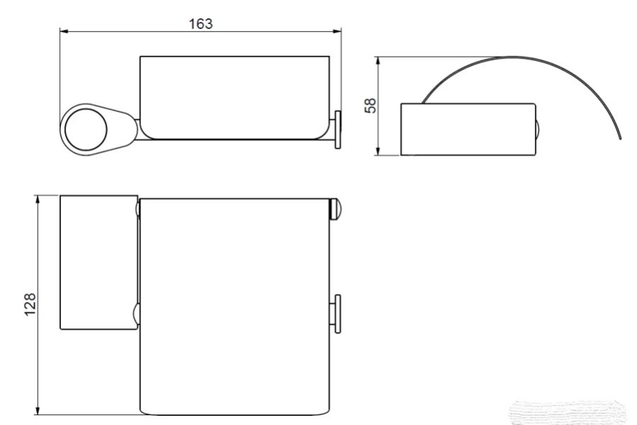 Бумагодержатель Art & Max Verona Push хром AM-M-034-CR (детальная фотография)