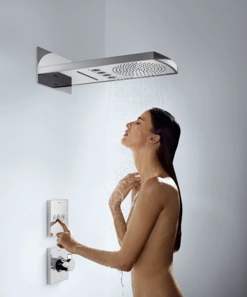 Смеситель для душа Hansgrohe ShowerSelect Highflow 15760 термостатический (детальная фотография), хром, бронза, золото, белые, черные