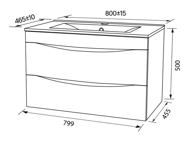 Тумба под раковину подвесная IDDIS Cloud 80 см белая CLO80W0i95 (детальная фотография), нет в наличии