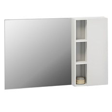 Зеркальный шкаф Comforty Милан 120 см белый глянец