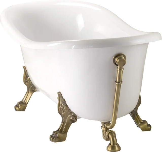 Ванна из искусственного камня Migliore Bella 170х80 см фурнитура бронза 23101 (детальная фотография), ретро, в классическом стиле, прованс, декорированныe