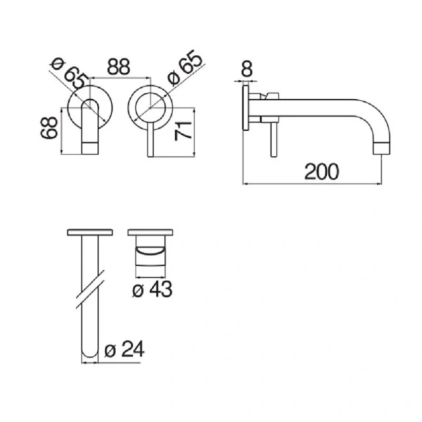 Смеситель для раковины Nobili Live черный LV00199/1BM (детальная фотография), для раковины