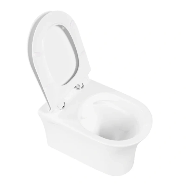 Унитаз подвесной BelBagno Ancona безободковый BB1224CHR-SM (детальная фотография), современные, hi-tech, круглые