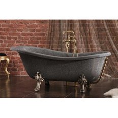 Ванна из литьевого мрамора, цвет графит, Romance Collection Rhapsody