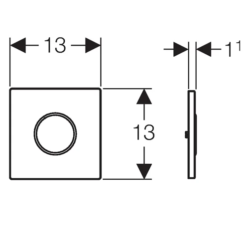 Клавиша смыва Geberit Sigma 10 нержавеющая сталь 116.025.SN.1 (детальная фотография), нет в наличии