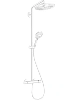 Душевая стойка Hansgrohe Croma Select S белая матовая