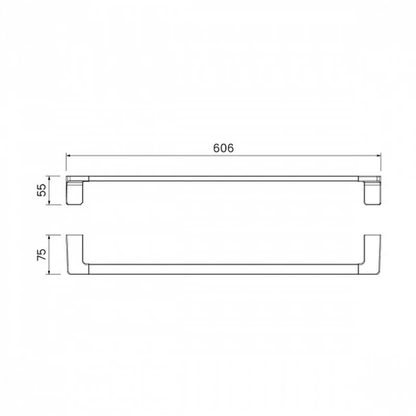Полотенцедержатель IDDIS Slide одинарный SLIBS10i49 (детальная фотография), современные, hi-tech