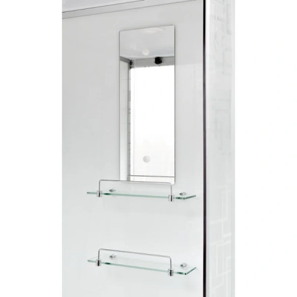 Душевая кабина Deto EM 100x100 см с крышей EM1510 (детальная фотография), хромированный профиль