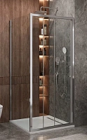 Душевой уголок Cezares Molveno 90х80 см стекло прозрачное профиль хром
