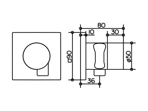Запорный вентиль Keuco IXMO 59549 010202 (детальная фотография), в наличии