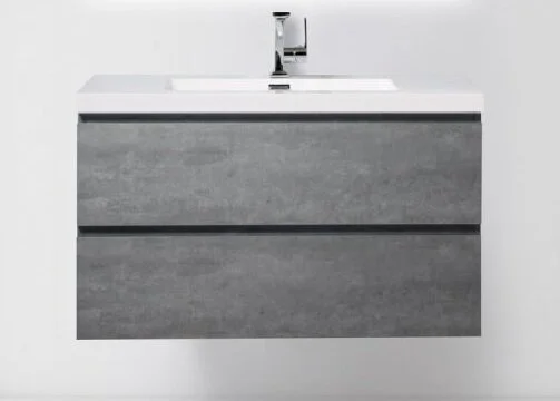 Тумба под раковину подвесная BelBagno Luce 100 см Stucco Cemento LUCE-1000-2C-SO-SCM (детальная фотография)