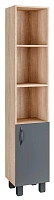Шкаф-пенал напольный Grossman Флай 30 см дуб сонома/серый