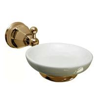 Мыльница для ванной, белая керамика, фурнитура бронза, Nicolazzi Teide