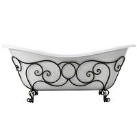 Кованая подставка для ванны Эстет Бостон патина