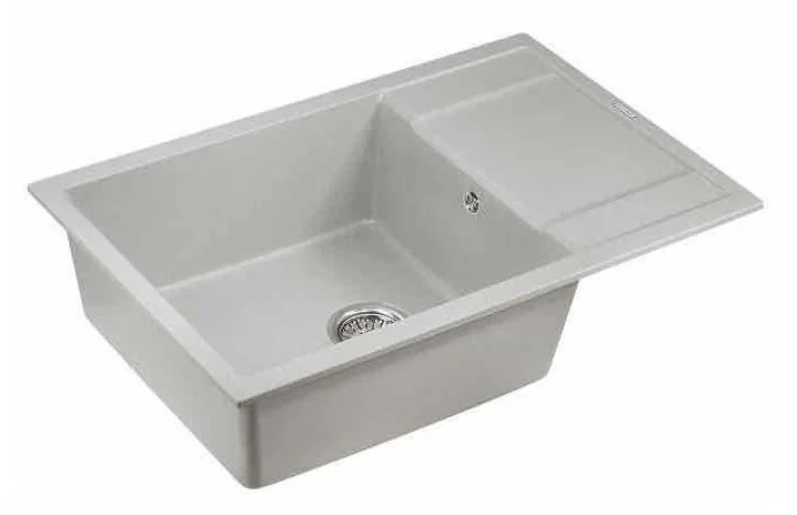 Мойка для кухни Paulmark Verlass 78 см серая PM317850-GR (детальная фотография), кварц