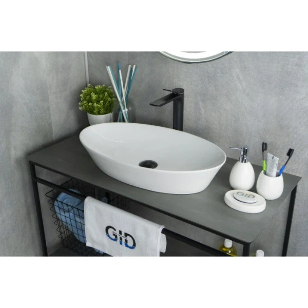 Раковина GID Lago N9397 61 см белая 51141 (детальная фотография), 60 см