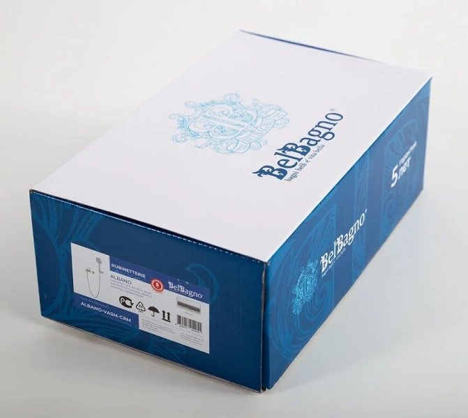 Смеситель для ванны Belbagno Albano хром ALBANO-VASM-CRM (детальная фотография), настенные