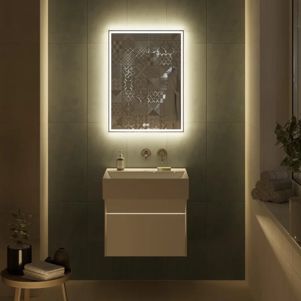 Тумба под раковину подвесная Kerama Marazzi Logica 60 см белая LOG.60.2\WHT (детальная фотография), современная, hi-tech