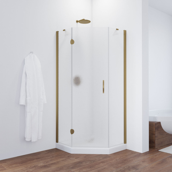 Душевой уголок профиль бронза стекло шиншилла Vegas-glass AFA-Pen TUR NOVO 90 05 02 L (детальная фотография)