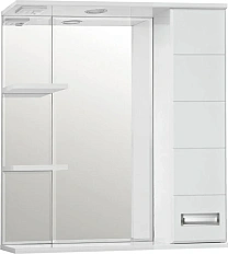 Зеркальный шкаф с подсветкой Style Line Ирис 75 см белый