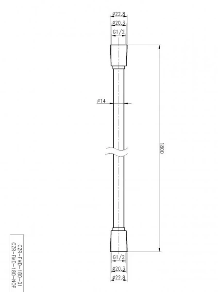 Шланг для душа Cezares CZR-FMD-180 гибкий (детальная фотография), шланги для душа