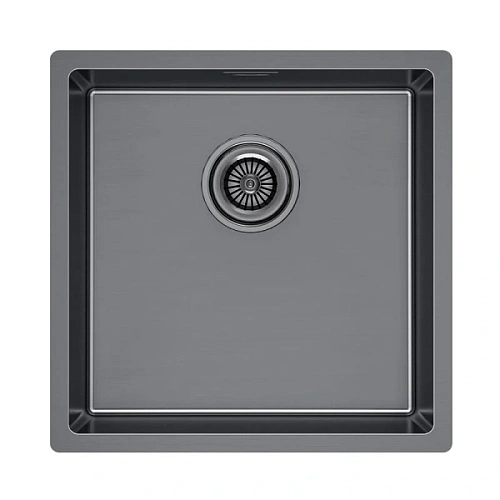 Мойка для кухни Paulmark Lassan 44 см вороненая сталь - фото 4