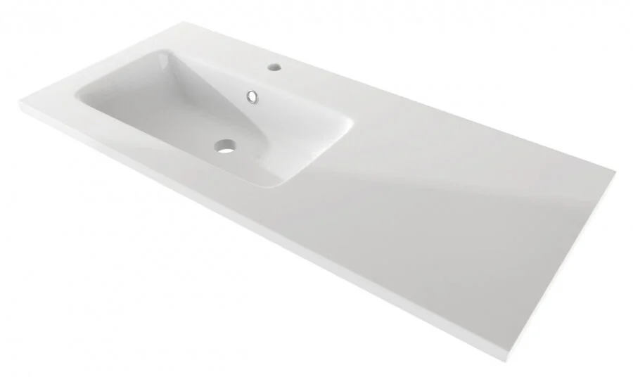 Раковина мебельная из искусственного мрамора Cezares 102 см левосторонняя 50165 (детальная фотография)