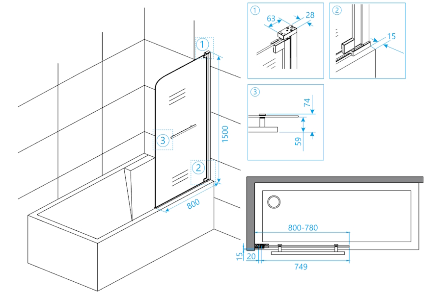 Схема (детальная фотография), 80 см