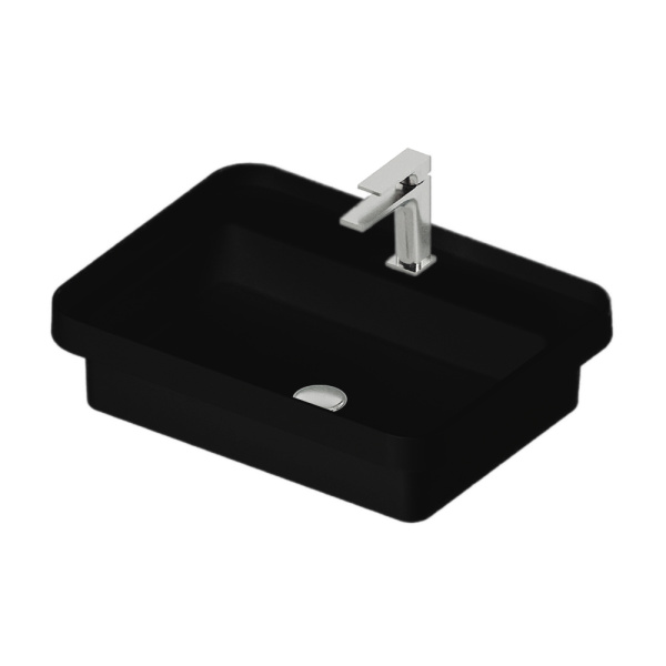 Раковина ArtCeram Fuori Scala 60 см черный матовый TFL034 17 00 nero matt *0 (детальная фотография)