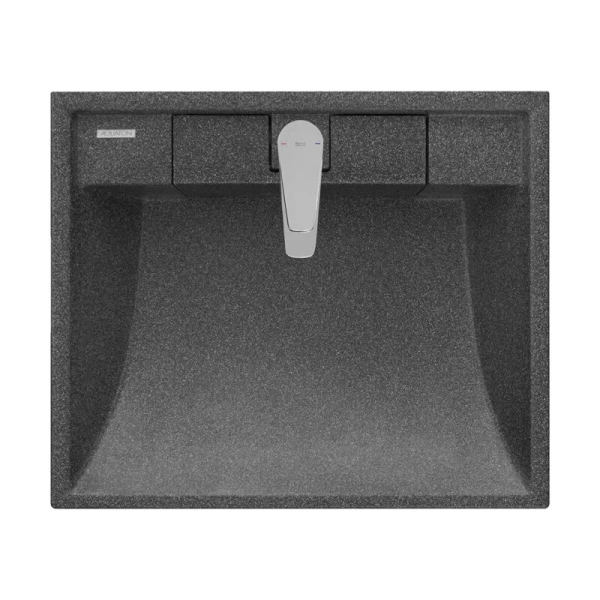 Раковина над стиральной машиной Акватон Рейн 60 см графит 1A72103KRW210 (детальная фотография), 60 см