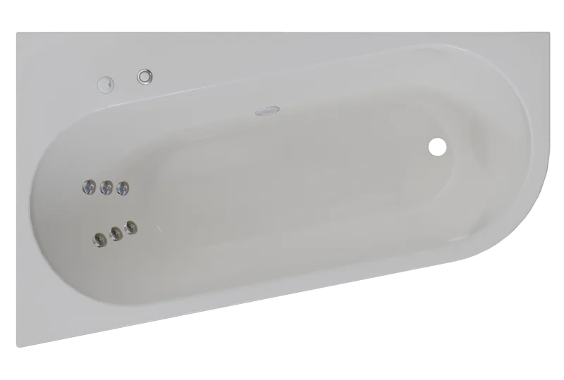 Гидромассажная ванна Радомир Вальс Прима 1-79-2-1-0-357/1-79-2-2-0-357, 170 x 100 см, L/R, рама-подставка, фронтальная панель, слив-перелив, гидромассаж Стандарт хром пневмокнопка, массаж спины, белая (детальная фотография)