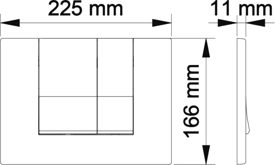 Клавиша смыва BERGES Novum F1 04005 пластик (детальная фотография) index_1