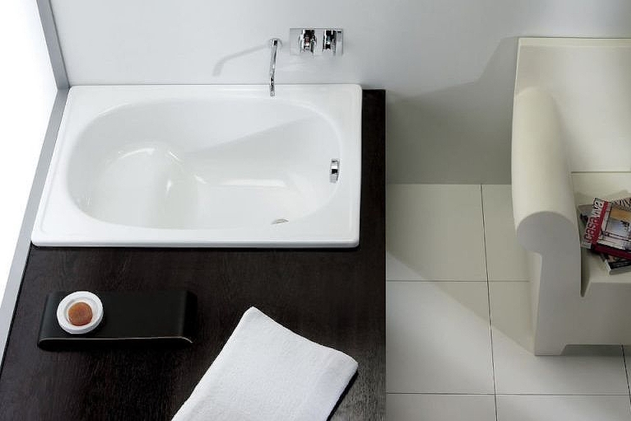 Ванна стальная BLB Europa Mini 120x70 см с сиденьем B2SE22001 (детальная фотография), стальные