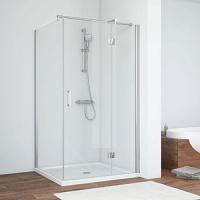 Душевой уголок профиль глянцевый хром стекло прозрачное Vegas-glass