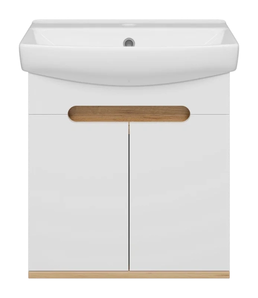 Тумба под раковину подвесная Misty Сканди 50 см с дверцами Э-Ска01050-011П (детальная фотография), моноблок