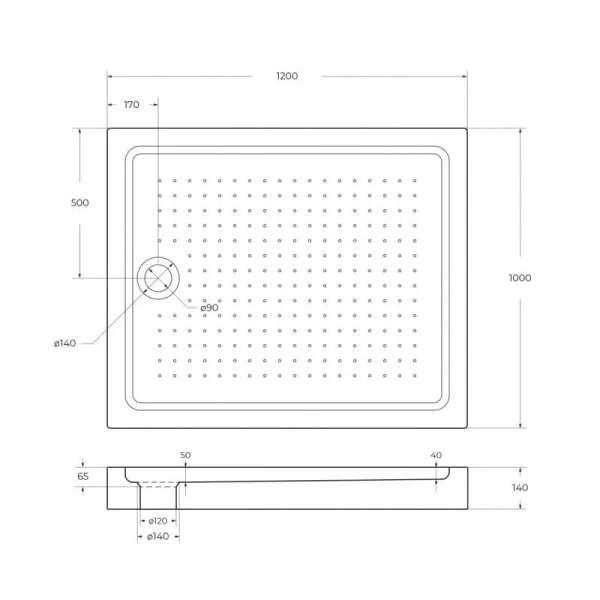 Душевой поддон BelBagno Tray-BB-AH 120x100 см белый TRAY-BB-AH-120/100-15-W (детальная фотография), недорогие