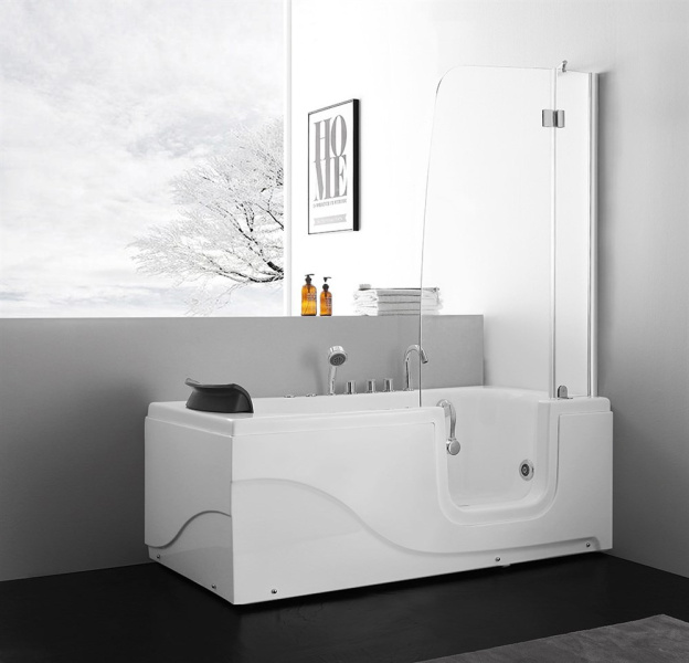 Акриловая ванна Gemy G9246 170х80 см (детальная фотография), белые