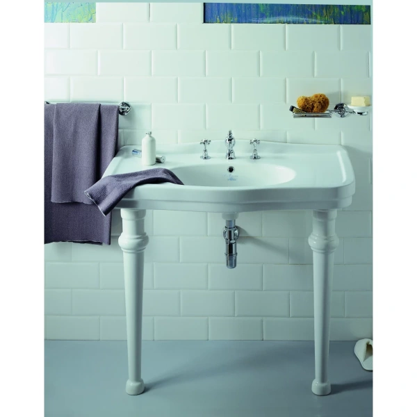 Раковина консоль Simas Arcade AR 864 90 см фарфор (детальная фотография), пристенные