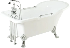 Ванна из искусственного камня Migliore Impero 180х87 см фурнитура хром