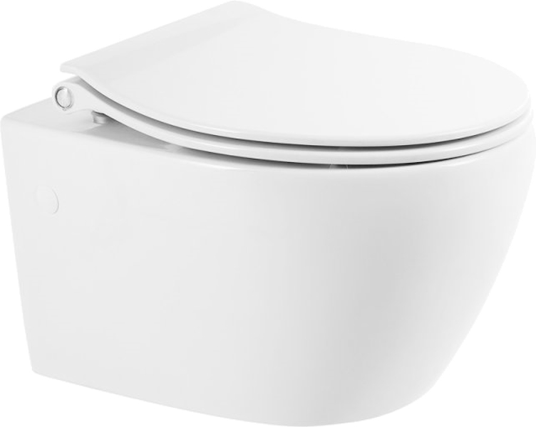 Унитаз подвесной BelBagno Prospero безободковый BB507B (детальная фотография), современные, hi-tech, круглые