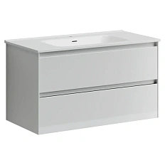 Тумба с раковиной подвесная Sancos Cento CN90W 90 см с ящиками