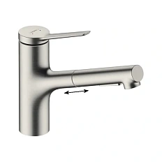 Смеситель для кухни Hansgrohe Zesis M33 сталь