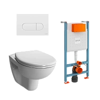 Унитаз с инсталляцией VitrA Normus L-box с клавишей смыва